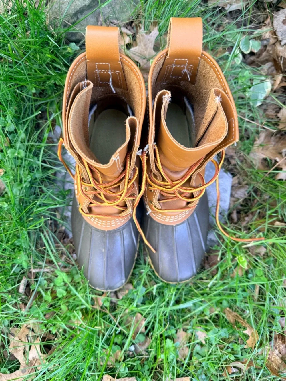 Classic LL BEAN BOOTS in Brown and Dark Brown - SZ. 6 M EUC VINTAGE